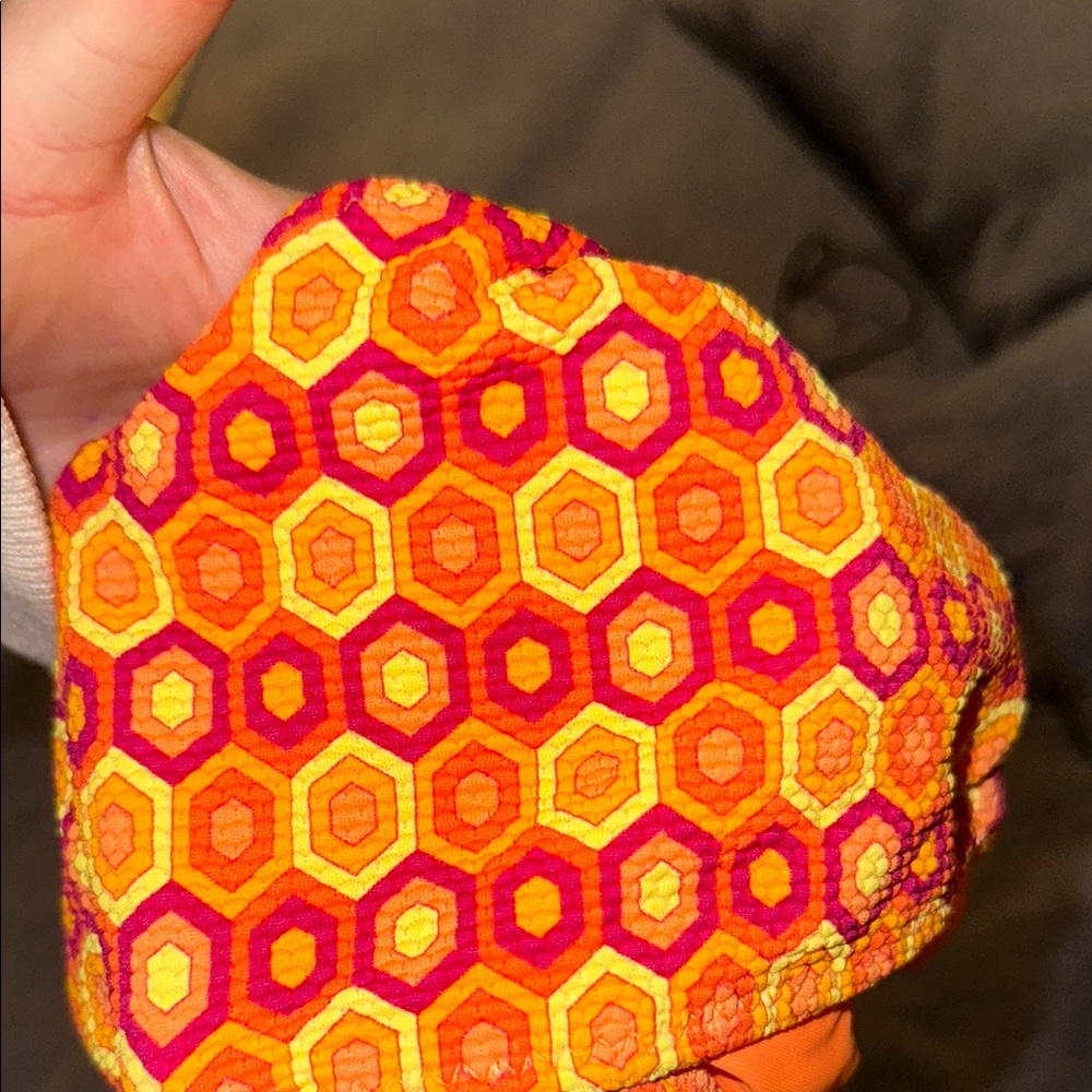 Vibrant Orange Patterned Bikini Set - image 5